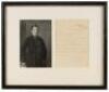 Autographed letter [framed with] engraved portrait of James Paget