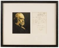 Note Signed by Joseph Lister, With Photograph