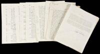 Original typescript for 'Tower of Glass' and working notes for 'This is the Road'