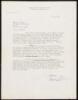 Typed letter signed, responding to a reader's query
