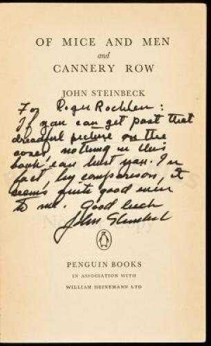 Of Mice and Men and Cannery Row