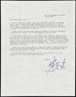 Typed letter signed from Vonnegut to Robert Henry Walz