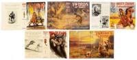 Five dust jackets of works by Edgar Rice Burroughs