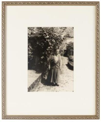 Original photograph of Gertrude Stein in Bilignin garden