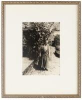 Original photograph of Gertrude Stein in Bilignin garden