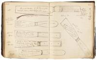 Manuscript ledger and cutlery design book