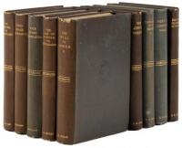 Nine volumes of Friedrich Nietzsche.