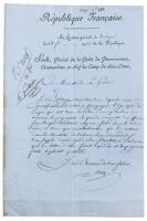 Urgent letter from General de la Garde to the Minister of War