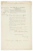 French provisional appointment document