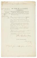 French provisional appointment document