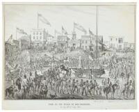 View of the Plaza of San-Francisco, On the 4th of July 1851