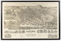 Perspective map of the city of Helena, Mont. Capital of State, county seat of Lewis & Clarke Co. 1890. Compliments of Kessler's Brewery, Nicholas Kessler, Proprietor, Helena, Montana