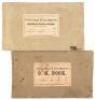 Two ledger books from Wells, Fargo's Mendocino office listing shipments and goods and packages on hand