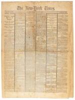 New York Times - Lincoln Assassination Article, April 15, 1865