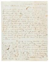 Letter with news about captured fugitive slave committing suicide in his jail cell