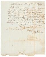 Letter, possibly written by an emancipated, slave in antebellum South Carolina