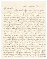 Letter lamenting the political incursion of Temperance reformers which strengthened the Nativists