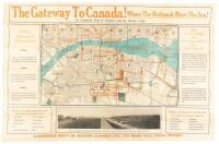 Border Cities: The Gateway to Canada, where the Railroads meet the Sea. An authentic map of the fastest growing section of North America (panel title)