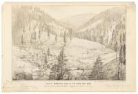 View of Downieville, Forks of the North Yuba River. Published and Sold by Samuel W. Langton of Langton's Express Downieville, California