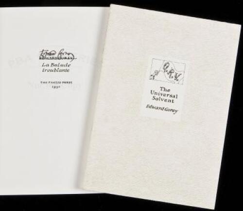 La Balade Troublant [and] The Universal Solvent - two volumes signed by Edward Gorey