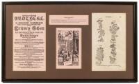 Printed leaf from 'Vollatandige und Nutzreiche Apotheke' framed with facsimile title page and plate.