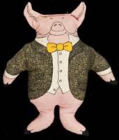 The Gorey Pig - beanbag doll