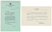 Two typed letters