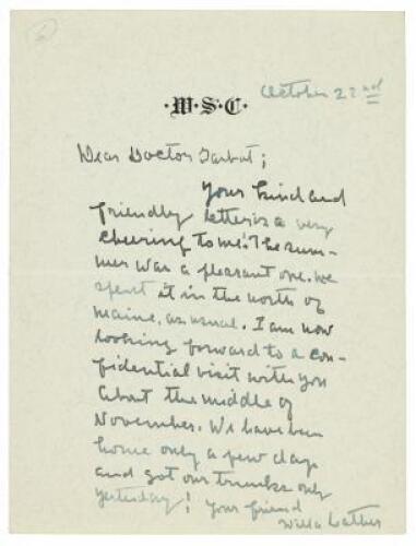 Autograph letter