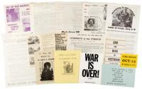 Fourteen flyers, broadsides and other ephemeral items relating to the anti-Vietnam War movement