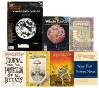 A selection of counterculture periodicals published by The Whole Earth Catalog