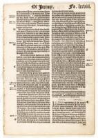 Fourteen leaves from the "Great Bible" of 1540 - Prophesy of Jeremy