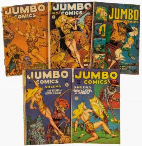 JUMBO COMICS Nos. 145, 147, 152, 155, 162 * Lot of Five Comics