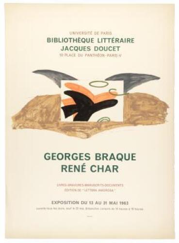 Georges Braque, Rene Char, Livres-Gravures-Manuscrits-Documents