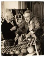 Original gelatin silver print of Pablo Picasso and Jean Cocteau