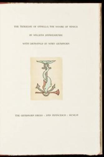 The Tragedie of Othello, The Moore of Venice