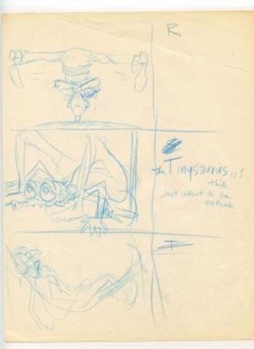 Original Wally Wood Sketch Page [with] Signed Creation Con 1972 Booklet