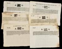 Collection of approx. 22 AQ postal sheets from 17th century Venice, Italy
