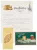 Promotional items for Mrs. Stanford's Vina Brandy and for the first tamales marketed in San Francisco