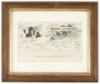 Framed receipt from Truckee Lumber Co. dated Sept. 26th 1894