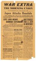War Extra - The Morning Union - Japan Attacks Honolulu
