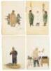 Twenty Original Watercolor Illustrations Depicting Chinese and East Asian Tradesmen