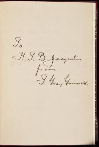 Salmon Score of F. Gray Griswold for Ten Seasons 1920-1929