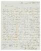 Letter to the Donner Party survivor and San Jose pioneer James F. Reed