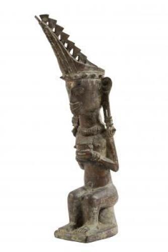 Bronze Nias adu siraha salawa (ancestor figure)