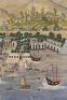 Original watercolor painting, likely of Hong Kong harbor, with numerous ships and boats, both western and Chinese, before it - 4
