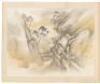 Album with 30 large ink & watercolor paintings of Japanese country scenery - 9