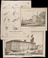 Three lithographs of American breweries