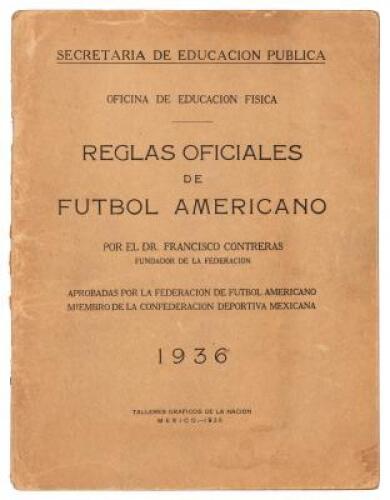 Reglas Oficiales de Futbol Americano: 1936 (wrapper title)