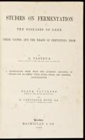 Studies on Fermentation: The Diseases of Beer, Their Causes, and the Means of Preventing them