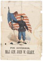 For Governor, Maj. Gen. John W. Geary - Lithograph Campaign Broadside.